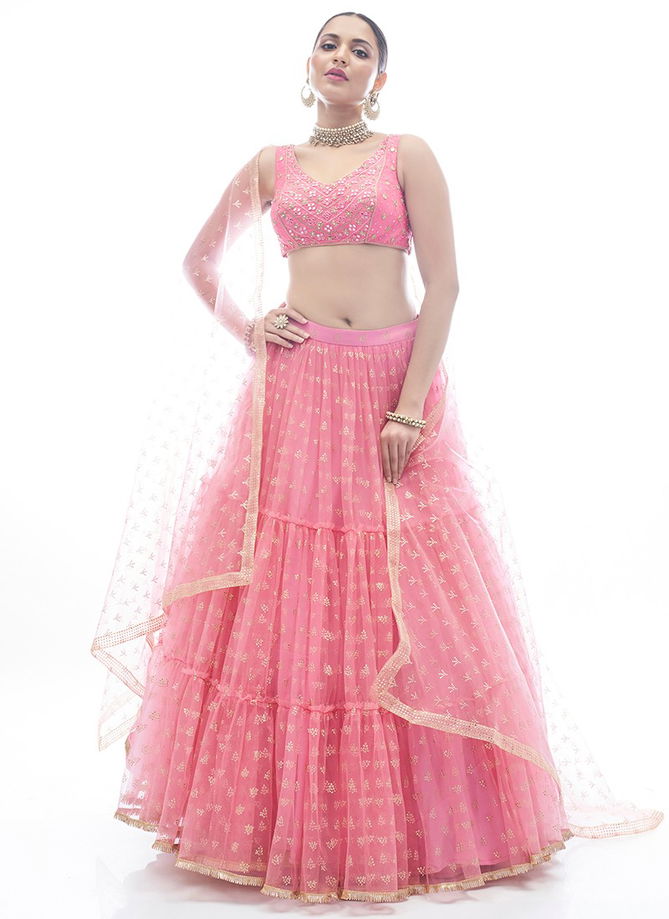 Baby Pink Colour Shubhra Vol 2 Wholesale Party Wear Lehenga Choli Catalog 1023