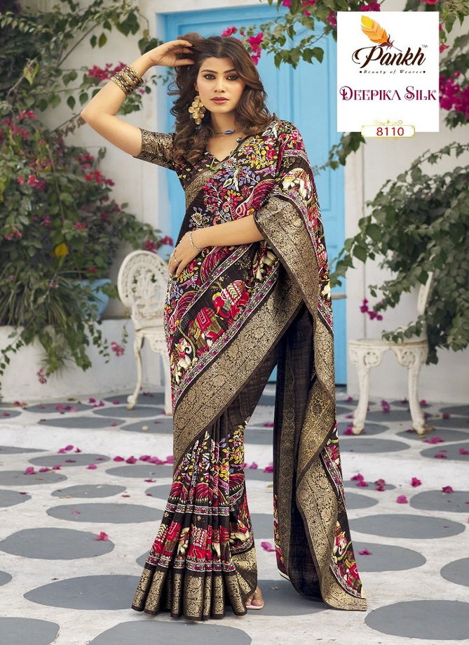 Mahak By Pankh Munga Silk Printed Designer Saree Wholesale Market In Surat With Price