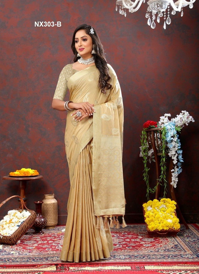 NX303-A TO NX303-F by Murti Nx Soft Cotton Silk Sarees Orders In India