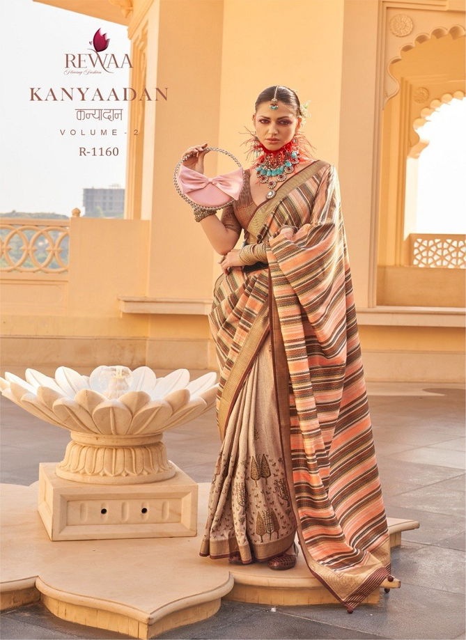 kanyaadan Vol 2 By Rewaa Printed Desginer Sarees Surat Wholesale Market