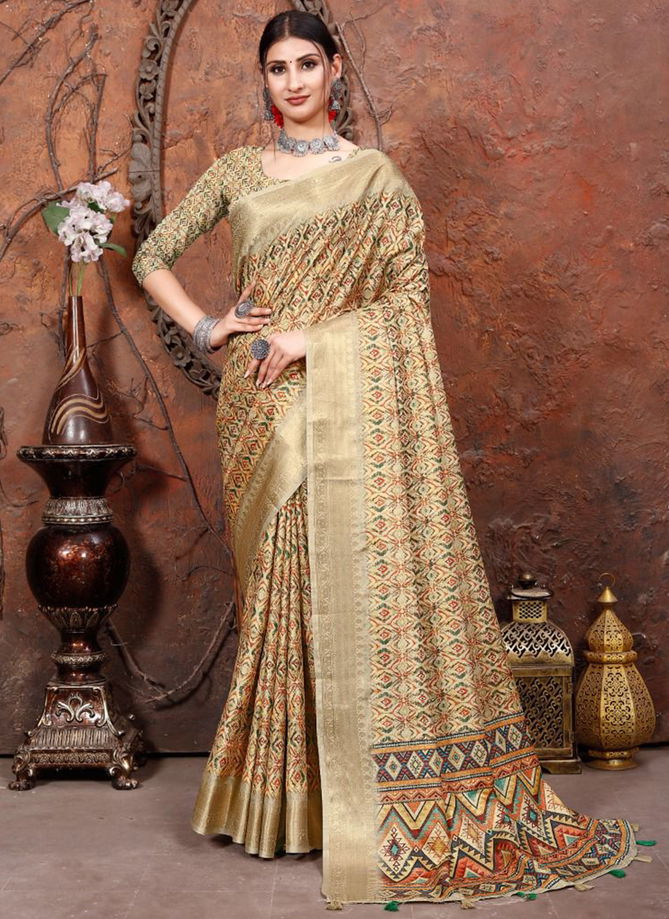 Beige Heritage Digital Vol 2 Mintorsi Ethnic Wear Wholesale Silk Sarees Catalog 2008