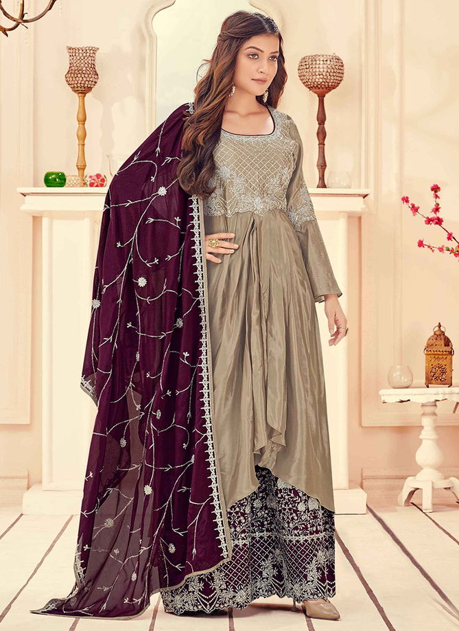 Honey Heavy Wedding Wear Wholesale Plazzo Suit 