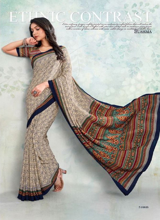 Set Stars 51 By Sushma Crepe Designer Saree Catalog