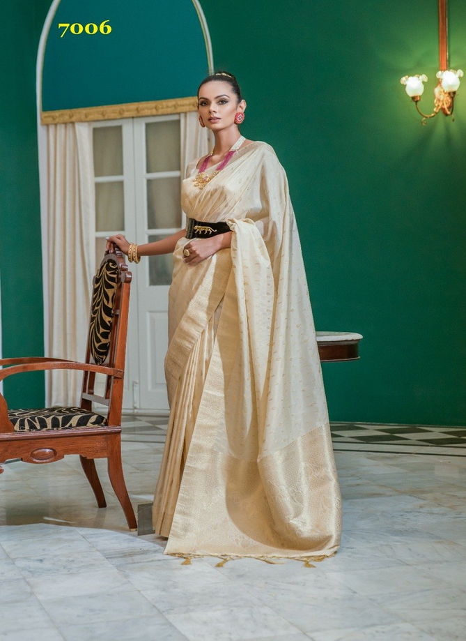 Beige Soch By Rajyog Designer Saree Catalog 7006