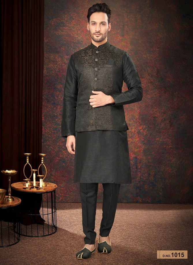 GS Fashion Party Wear Jacquard Mens Modi Jacket Kurta Pajama Wholesale Shop In Surat