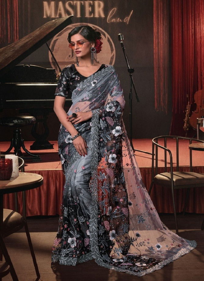 Swarovski Vol 7 By Mn Digital Net Designer Party Wear Saree Catalog