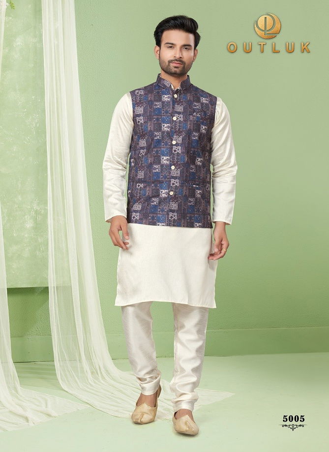 Outluk Wedding Collection Vol 5 Mens Wear Modi Jacket Kurta Pajama Catalog