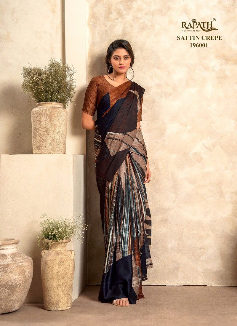 The Winter Lover By Rajpath Satin Silk Designer Saree Catalog