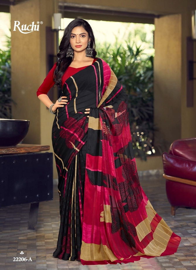 Vartika Silk Black Special By Ruchi Satin Silk Designer Saree Catalog