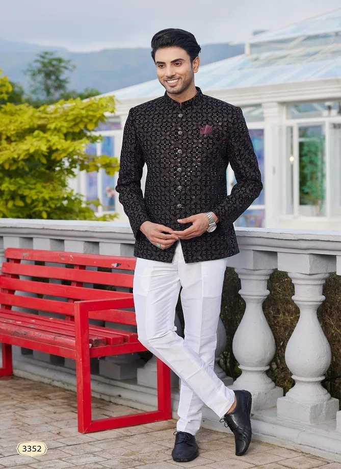 3351 To 3359 Function Wear Valvet Mens Jodhpuri Suit Suppliers In India