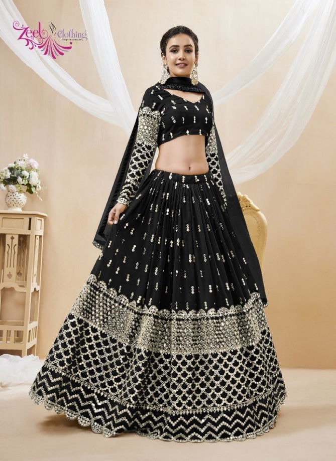 Black Colour Expression Vol 1 By Zeel Party Wear Lehenga Choli Catalog 305