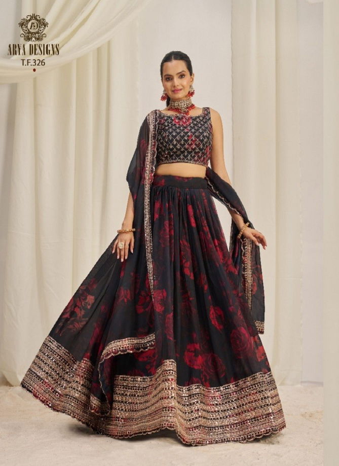 Floral Vol 9 By Arya Designs Organza Lehenga Choli Exporters In India