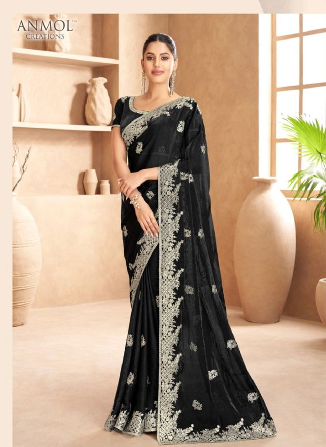 Jade By Anmol Fendi Satin Party Wear Saree Orders In India