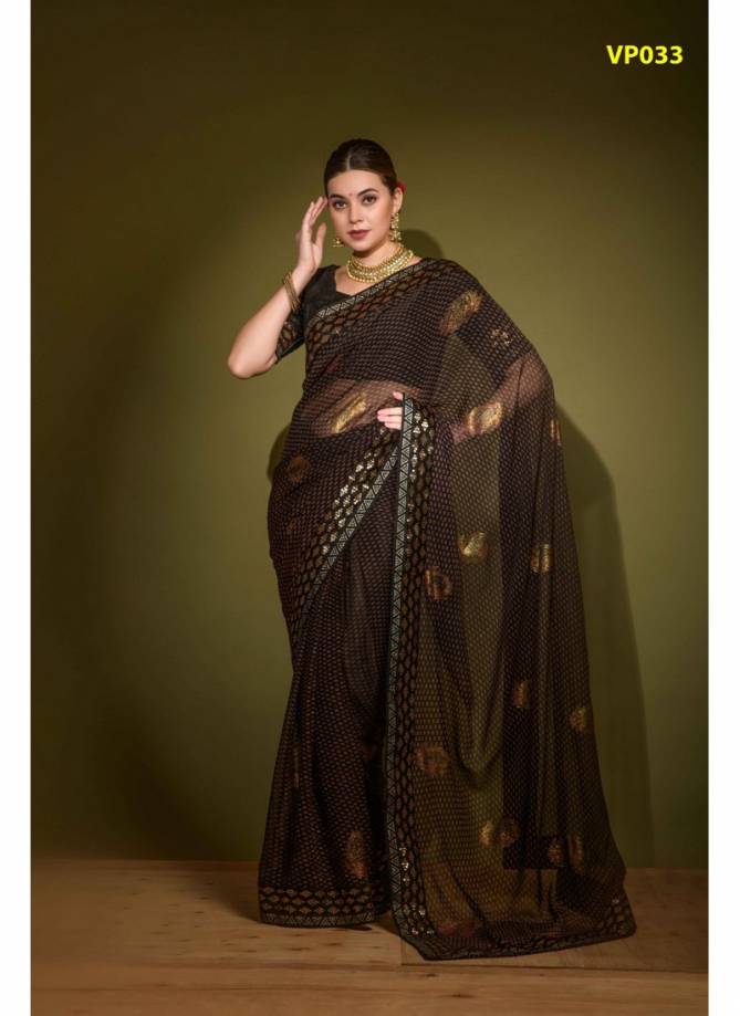 Khushi Brasso By Fashion Berry Gegorgette Saree Catalog