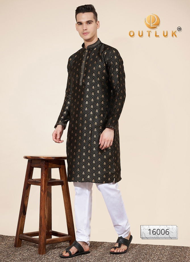 Outluk Wedding Collection Vol 16 Pintex Jaquard Mens Kurta Pajama Manufacturers