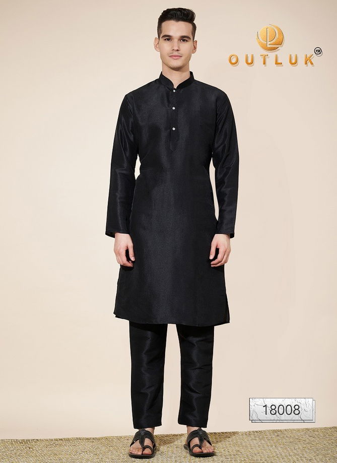 Outluk Wedding Collection Vol 18 Pure Silk Mens Kurta Pajama Suppliers In India