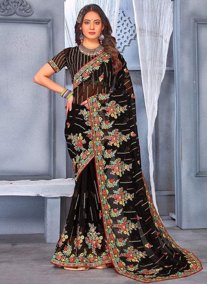 Porsche Wholesale Party Wear Saree Catalog