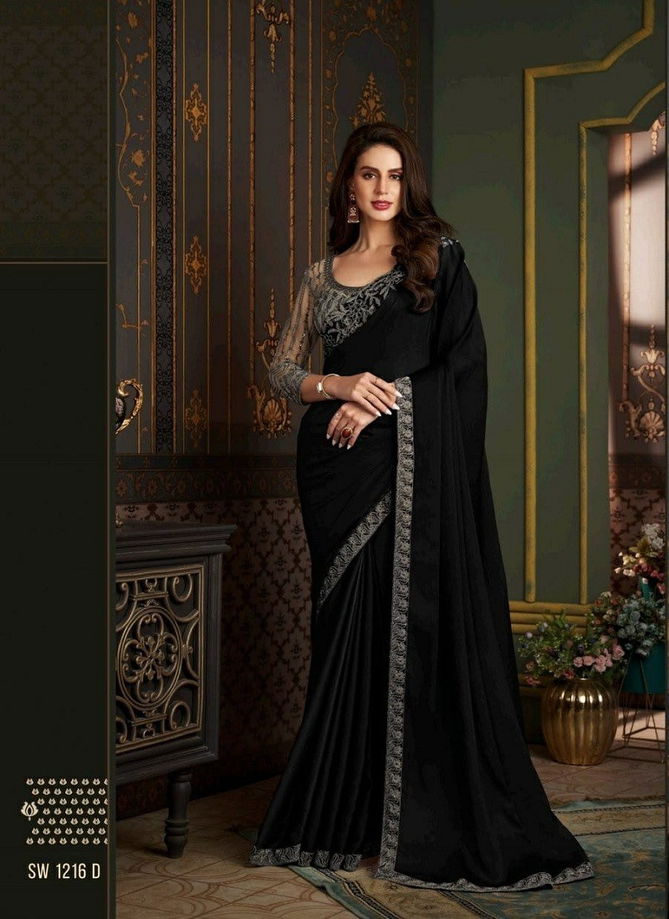 Sandalwood 12th Edition Hits By TFH Fancy Fabric Designer Party Wear Saree Wholesale Online