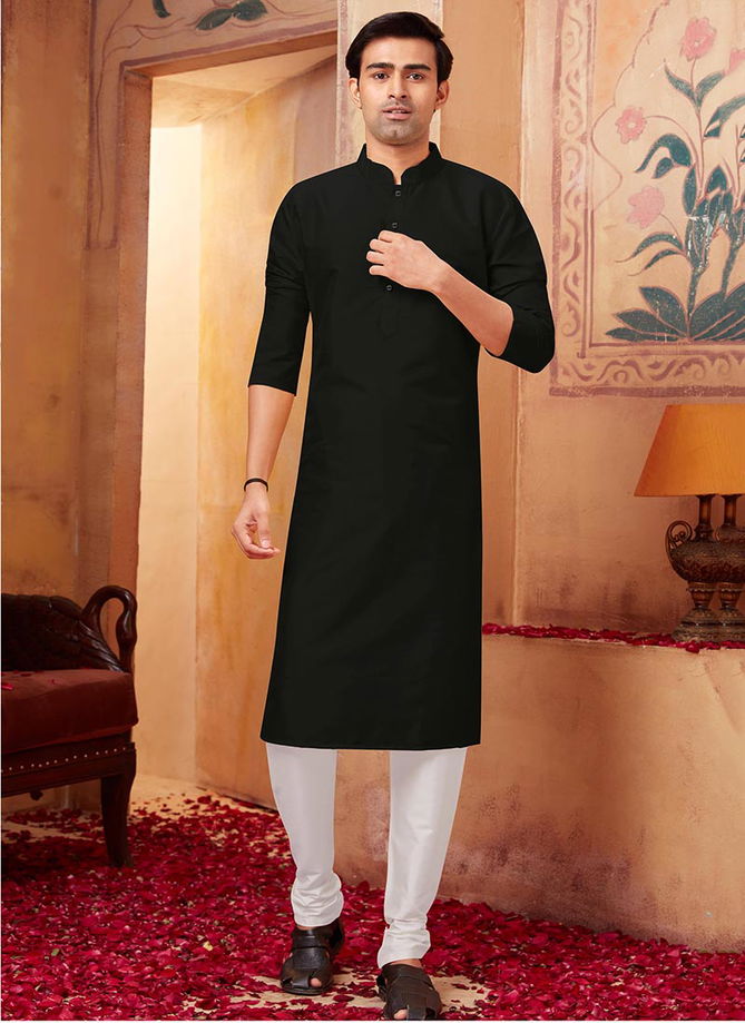 Black Colour Silikana Exclusive Wear Wholesale Kurta Pajama 1540-18