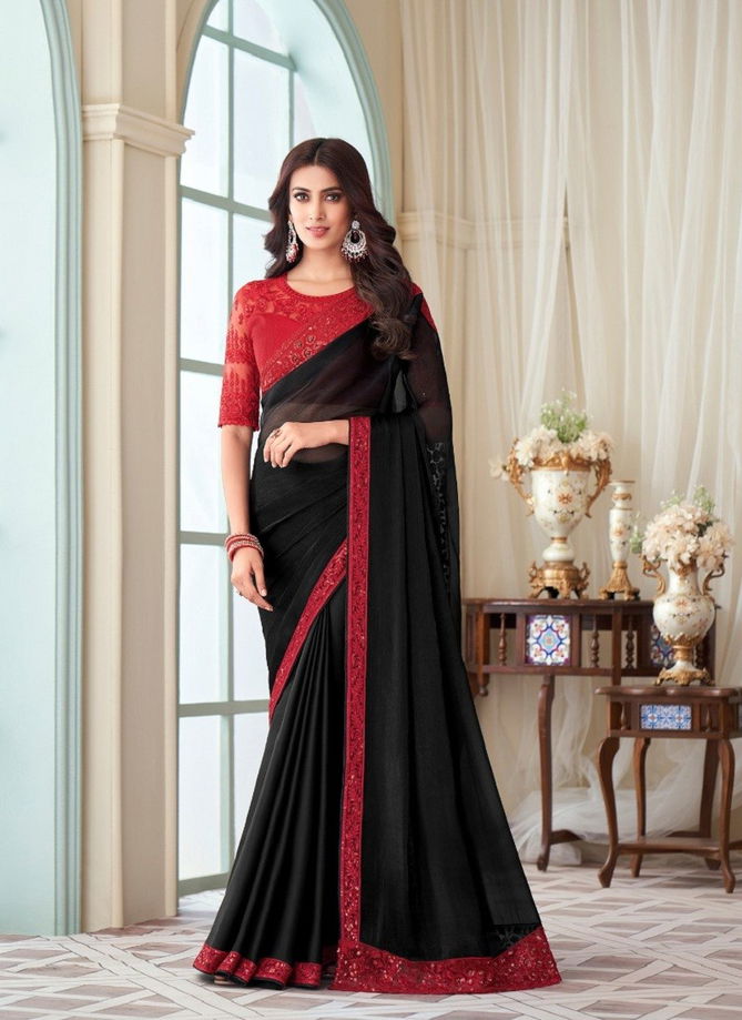 Silverscreen 17th Edition By Tfh Glass Silk Party wear Saree Catalog