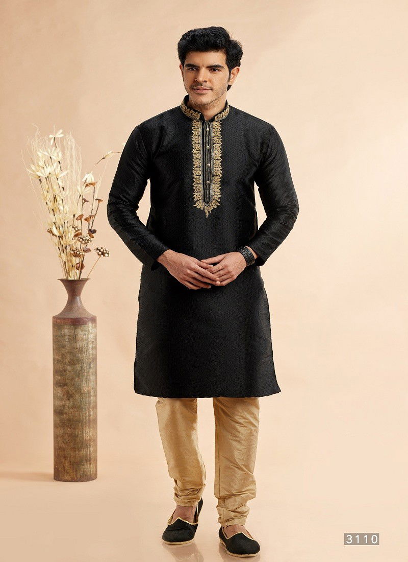 Vol 94 Function Wear Jaquard Art Silk Mens Kurta Pajama Orders In India