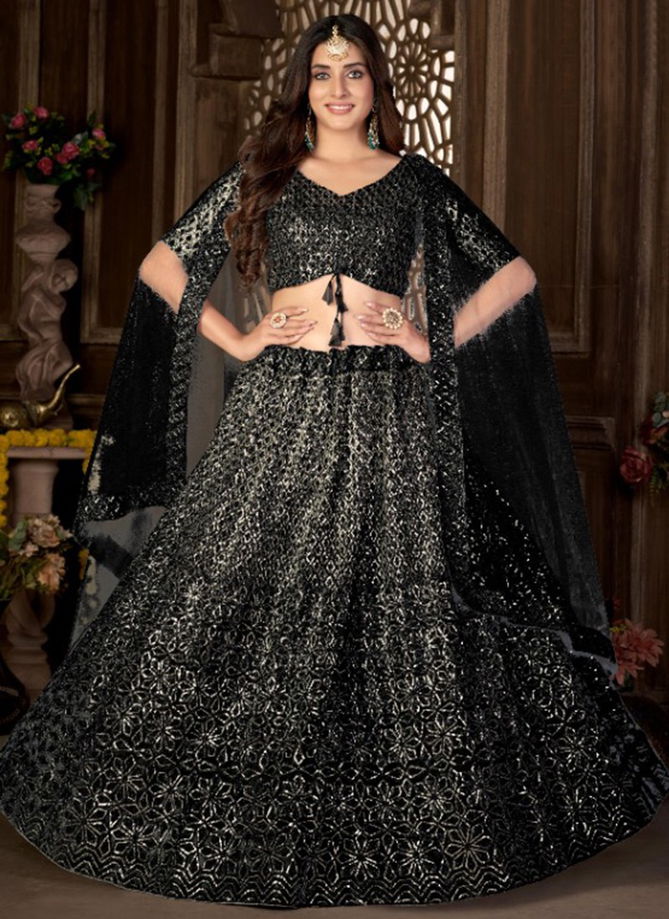 Black Colour Zeeya Deedaar Exclusive Wholesale Party Wear Lehenga Choli 12003