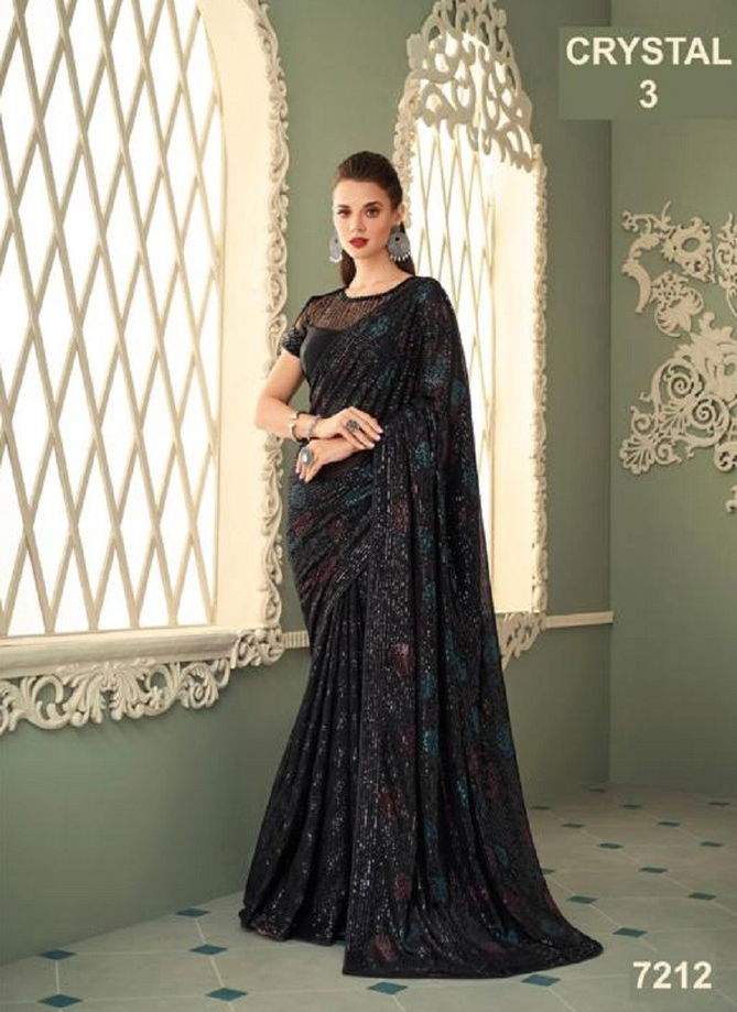 Black Crystal Vol 3 By TFH Designer Saree Catalog 7212