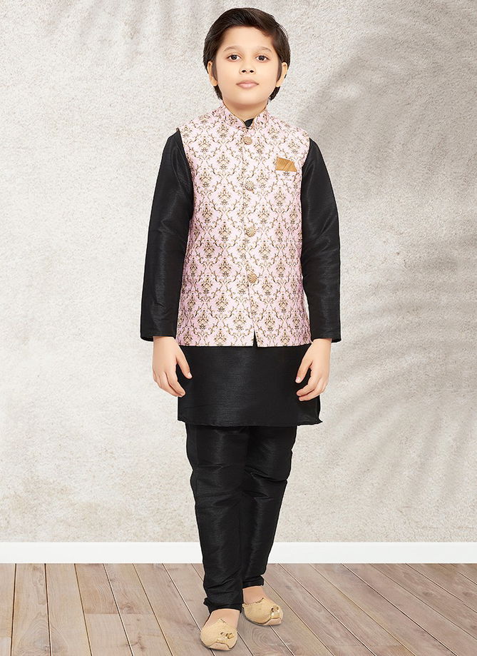 Black Ethnic Wear Wholesale Boys Wear Catalog 218