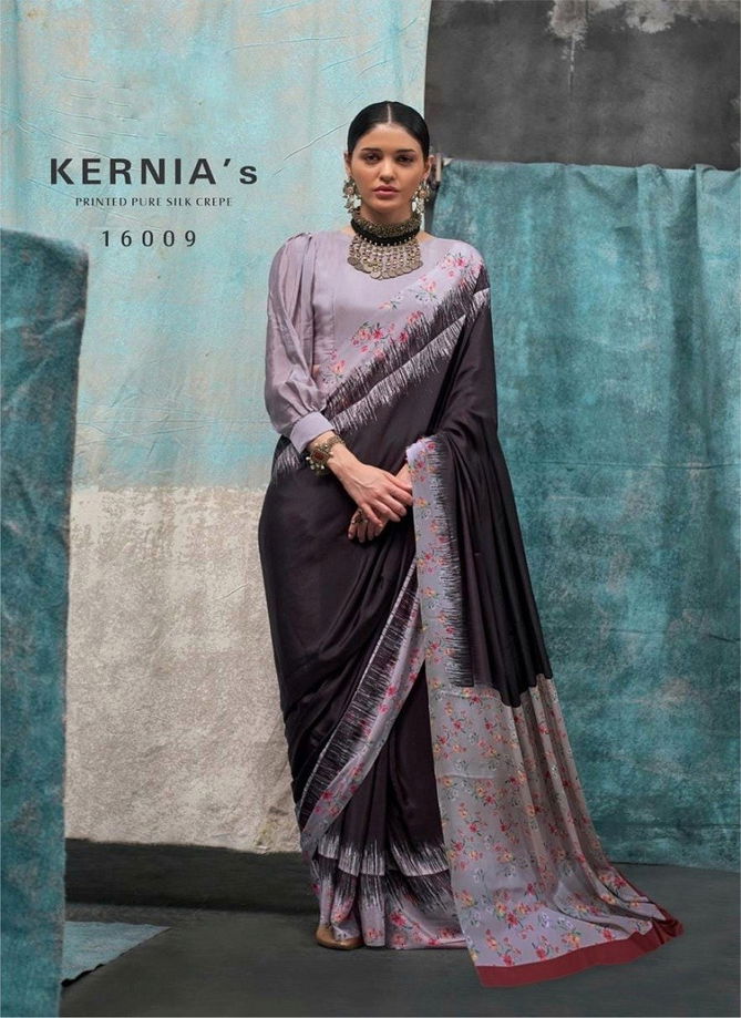 kernias By Rajbeer Crepe Silk Printed Saree Suppliers In India