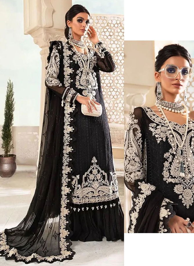 Black Maria B Chiffons Vol 2 Wholesale Pakistani Salwar Suits Catalog 52002