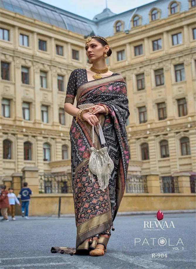 Patola Vol 5 By Rewaa Printed Silk Wedding Saree Exporters in India