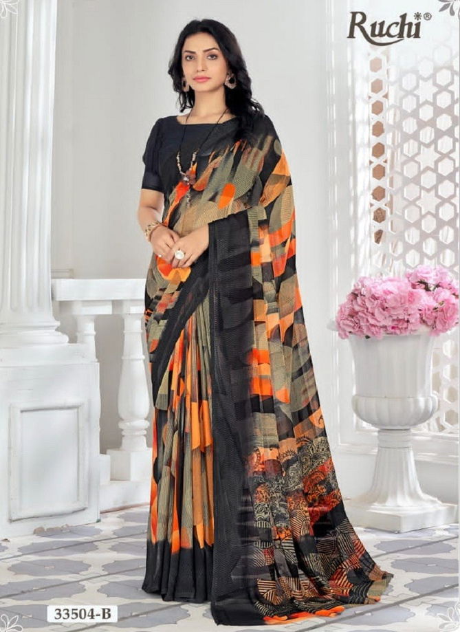 Star Chiffon 159 By Ruchi Printed Daily Wear Sarees Orders In India