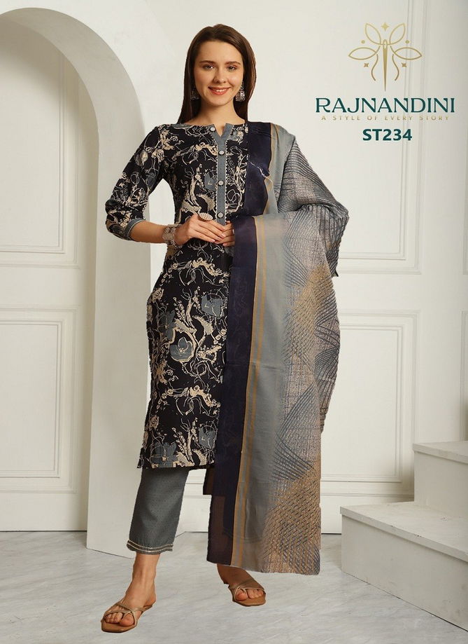 Vamika By Rajnandini Heavy Indo Cotton Kurti With Bottom Dupatta Suppliers In India