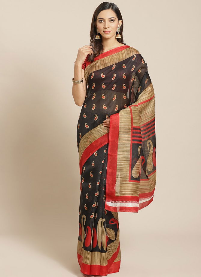 Daily Use Designer Bhagalpuri Elegant Good Looking Saree Collections