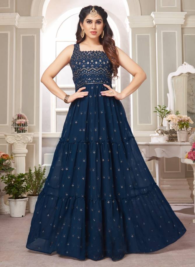 N F GOWN 020 Festive Wear Wholesale Readymade Gown Collection - The ...