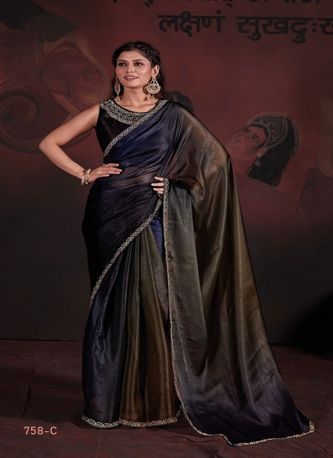 Mehek 758 A To E Pure Satin Georgette Function Wear Saree Surat Wholesale Market