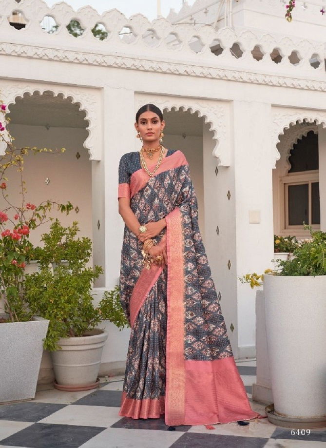 Saanj By Pankh Khadi Silk Digital Print Saree Exporters In India