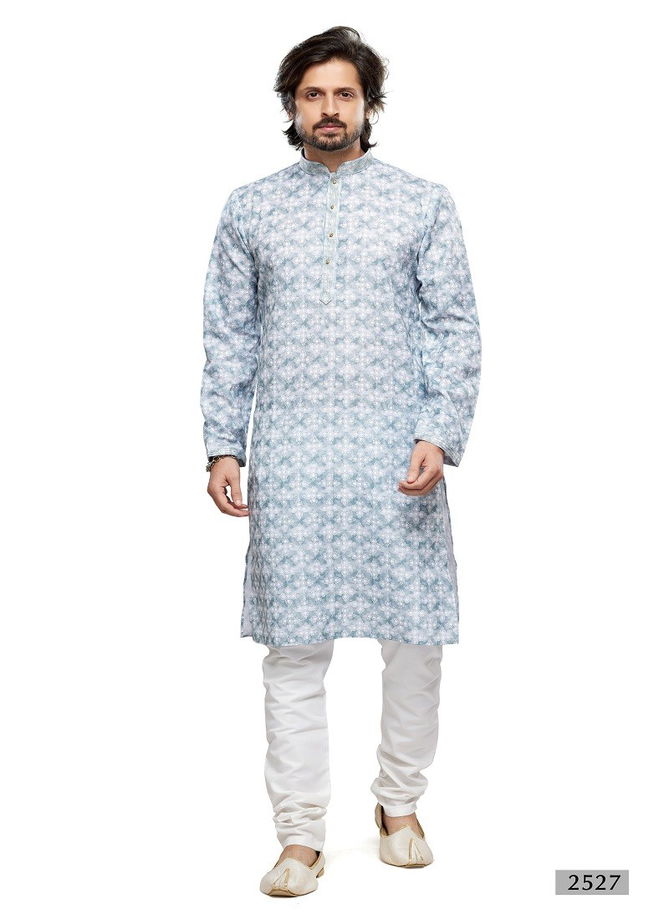 Occasion Mens Wear Designer Printed Stright Kurta Pajama Wholesale Shop In Surat