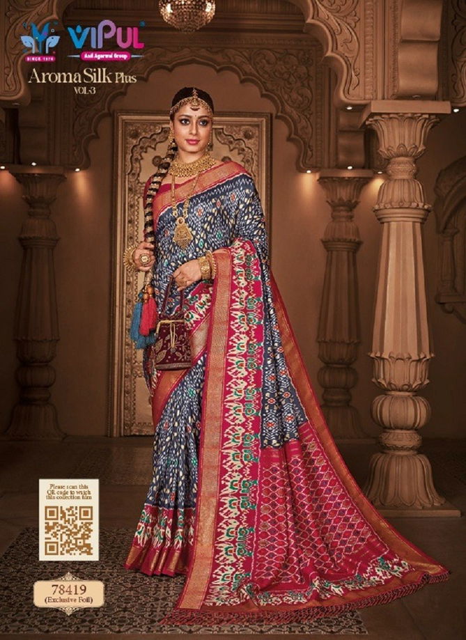 Aroma Silk Plus Vol 3 By Vipul Silk Designer Saree Catalog