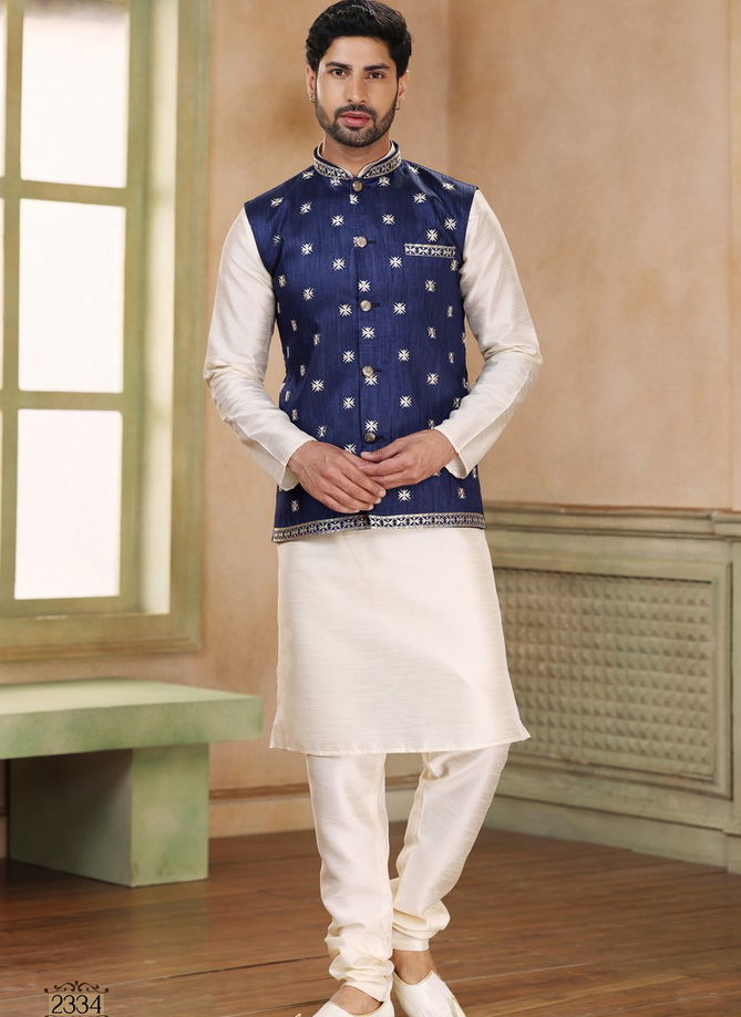 1576 Occasion Wear Mens Modi Jacket Kurta Pajama Catalog