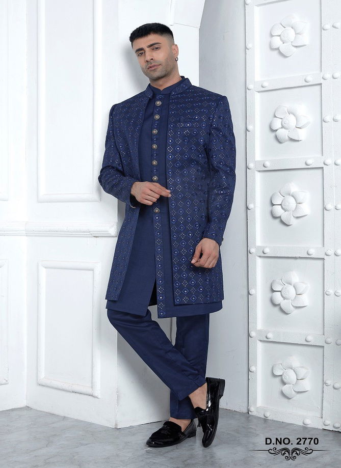 1641 Party Wear Indo Western Mens Jacket Set Exporters In India