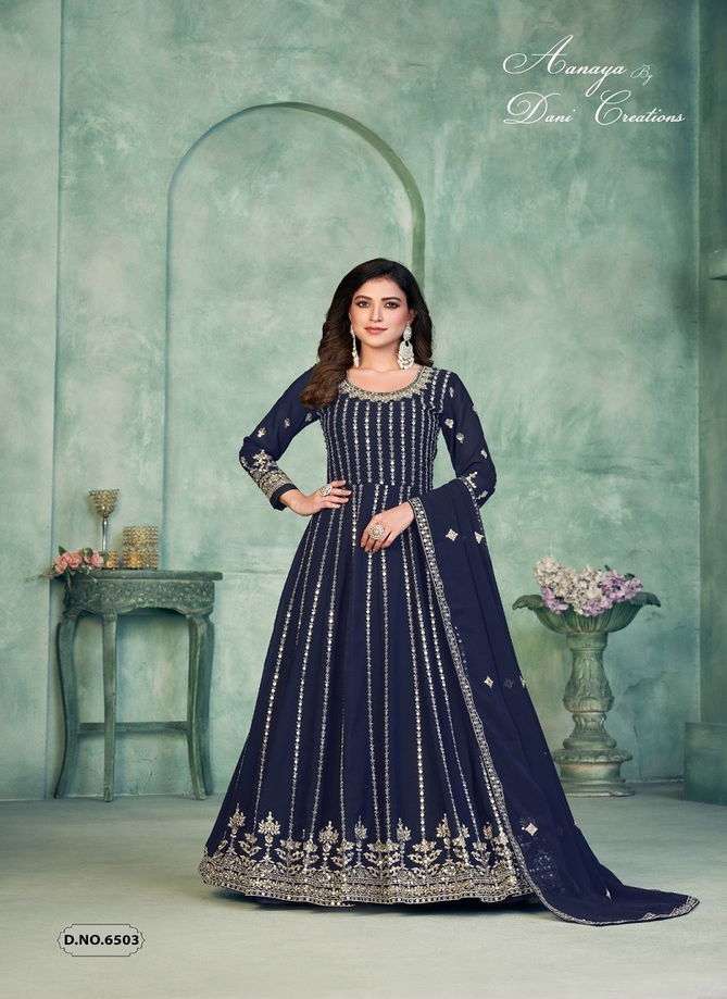 Blue Colour Aanaya Vol 165 By Twisha Gown Catalog 6503