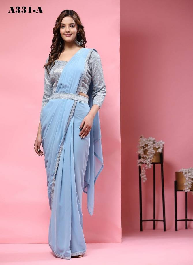 Amoha A331-A To A331-E Series Readymade Saree Suppliers In India