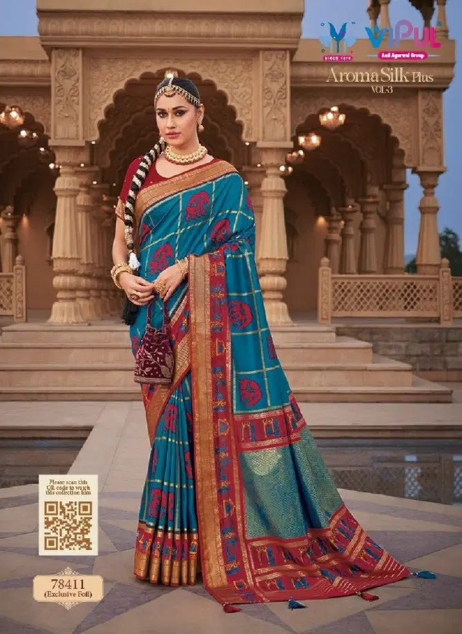 Aroma Silk Plus Vol 3 By Vipul Silk Designer Saree Catalog