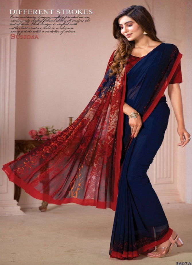 Craze 56 By Sushma Georgette Designer Saree Catalog 