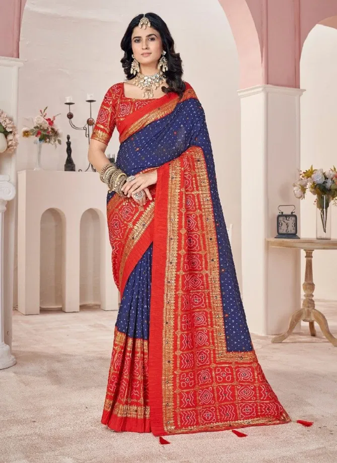 Crush 4 By Shubh Shree Velvet Tusser Silk Wedding Wear Saree Wholesale Online