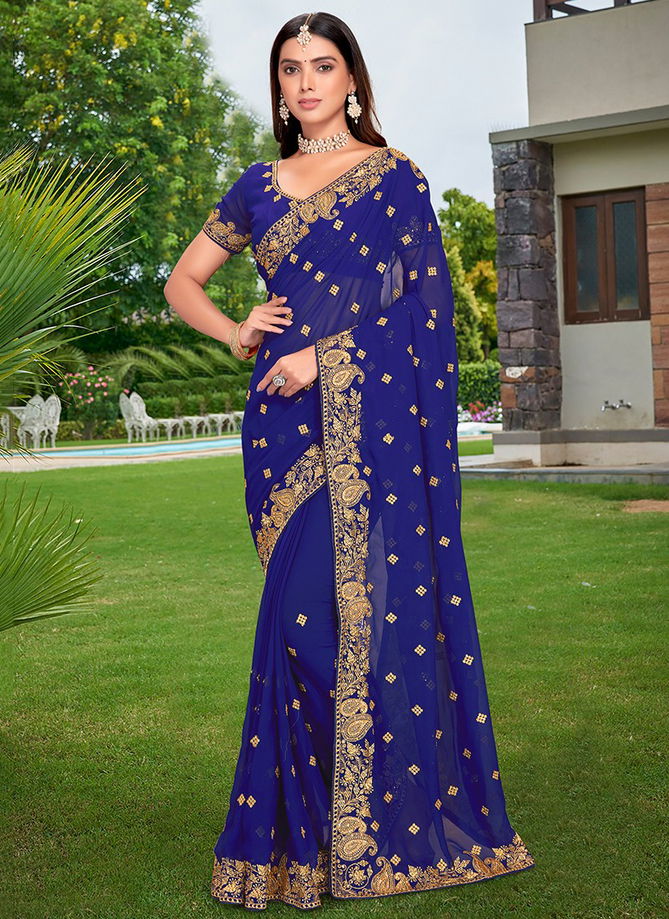 Ehsaas Designer Wholesale Georgettee Sarees Catalog