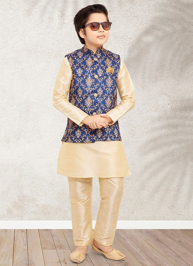 Blue Colour Ethnic Wear Wholesale Boys Wear Catalog 203