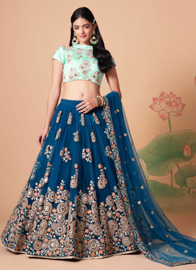 Blue Colour Neo Romantic Vol 3 Wholesale Party Wear Lehenga Choli Catalog 7319