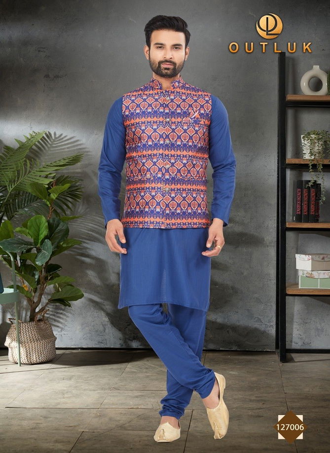 Outlook Vol 127 Wedding Mens Modi Jacket Kurta Pajama Wholesale Market In Surat 